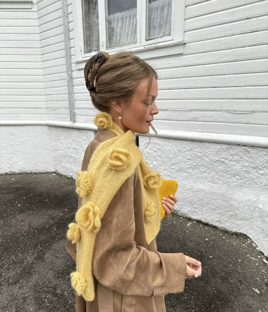 шарф с цветами