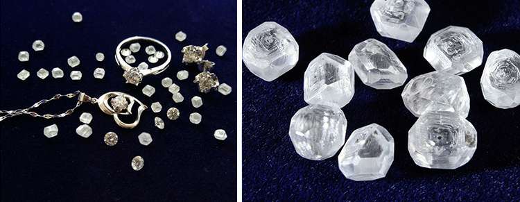 Обычные синтетические алмазы.