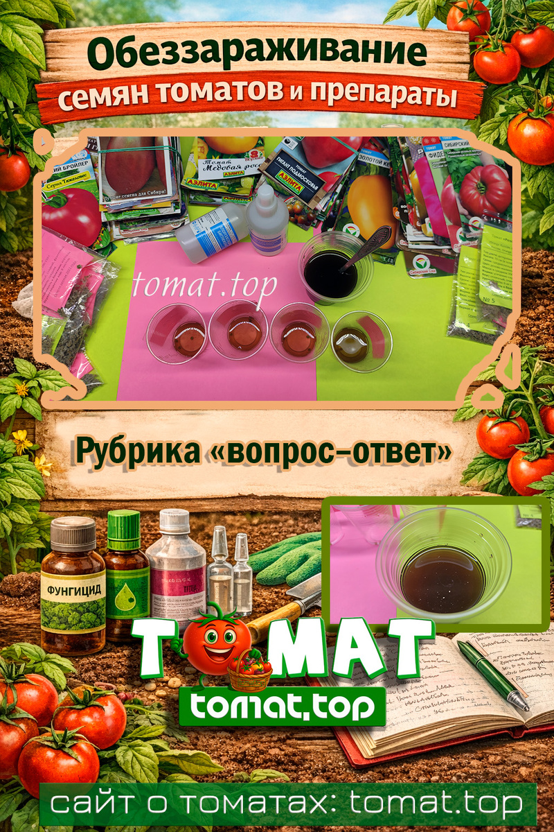 Обеззараживание семян томатов и препараты