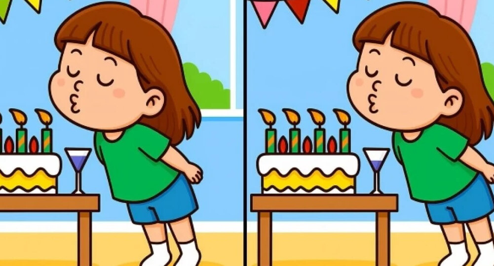 Девочка и торт: сможете найти отличия между картинками?