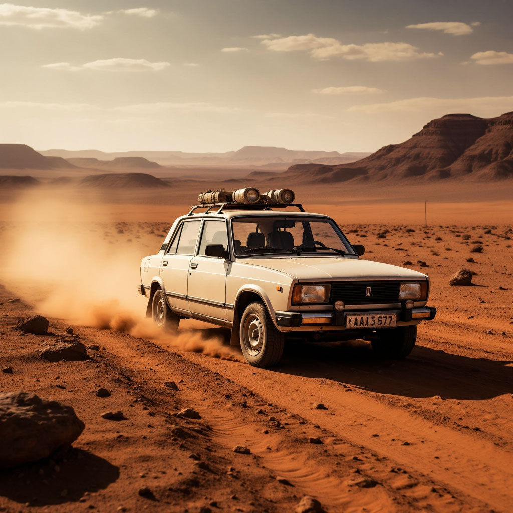 Лада на Марсе. Источник ИИ