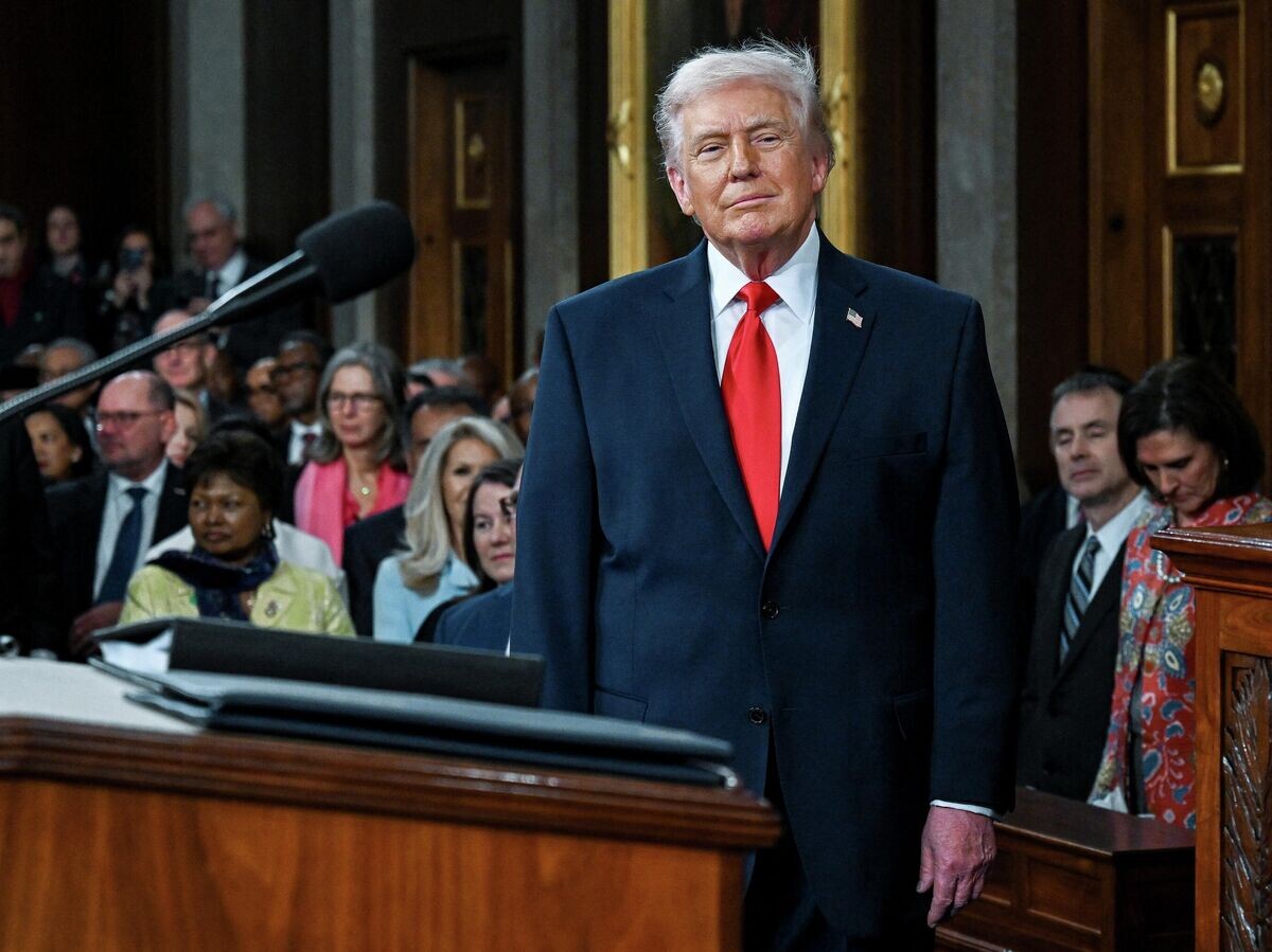    Президент США Дональд Трамп во время выступления в конгрессе о положении дел в стране | © REUTERS / Kenny Holston/The New York Times