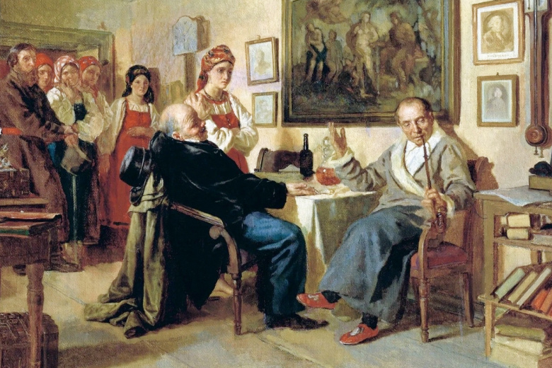 Иллюстрация:  Николай Неврев «Торг. Сцена из крепостного быта» 1866 г.