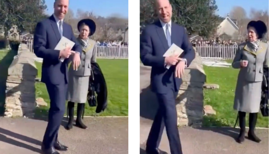 Принц Уильям с тетушками посетил поминальную службу по матери своей няни