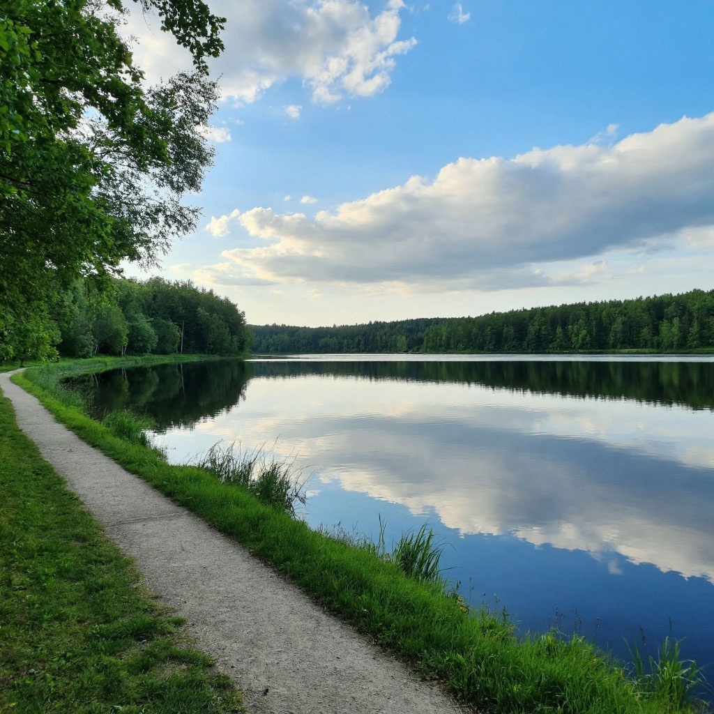 Озеро в лесу