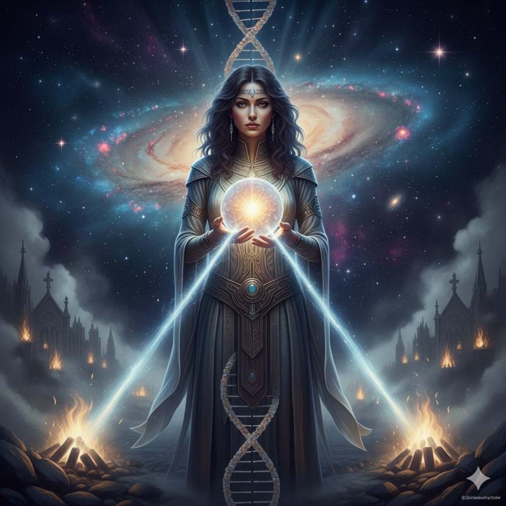 "Ведающая Свет Проницательности", иллюстрация создана сетью Джемини