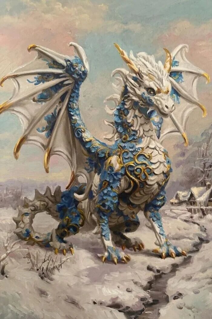 Никас Сафронов. Я бы назвал - Дракон и русская зима (но это не точно)