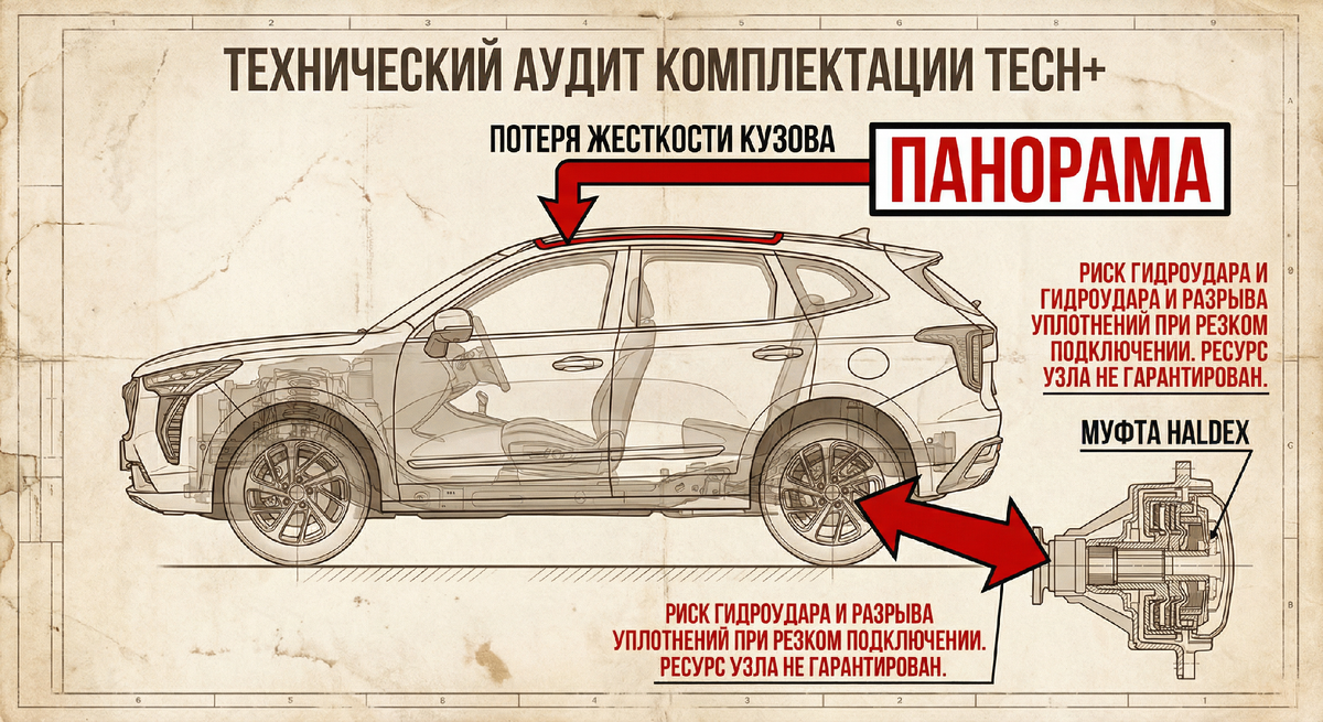 Рис. 1. Общая схема уязвимых узлов Haval Jolion 2026 в топовой комплектации. Анализ НИИ-15