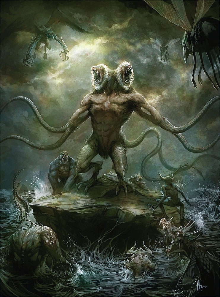 Демогоргон из ДнД. Автор - Эндрю Хоу. Мзображение из открытых источников.