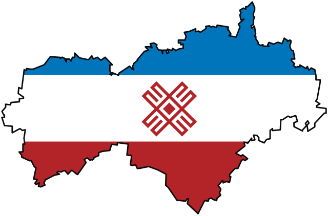 Флаг-карта республики Марий Эл (2006-2011). Фото является общественным достоянием.