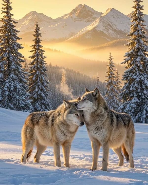 Волчица и волк.