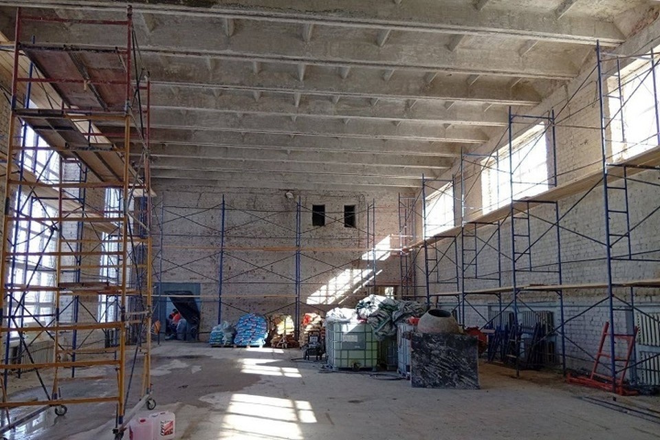    Сахалинская область ремонтирует школу №2 в Шахтерске. Фото: ТГ/Чертков