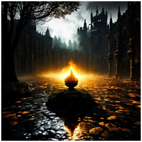 Сгенерировано ИИ- мир тёмных душ с вкраплениями светлых.