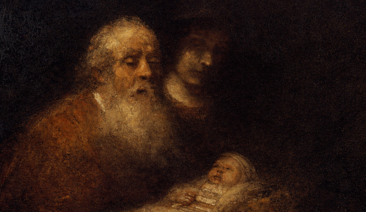 Симеон Богоприимец во храме. Рембрант