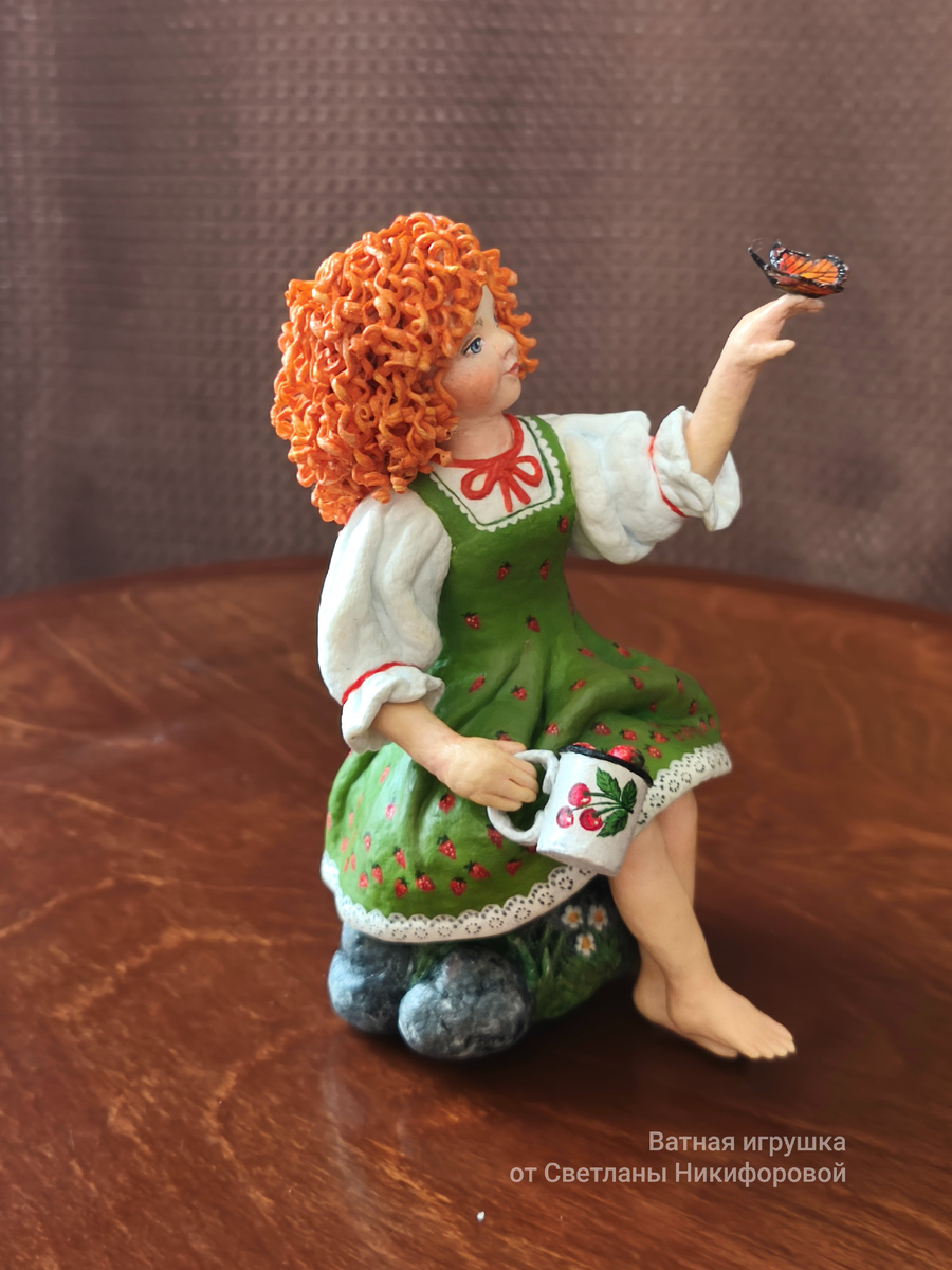 Готовая ватная игрушка. Автор: Светлана Никифорова