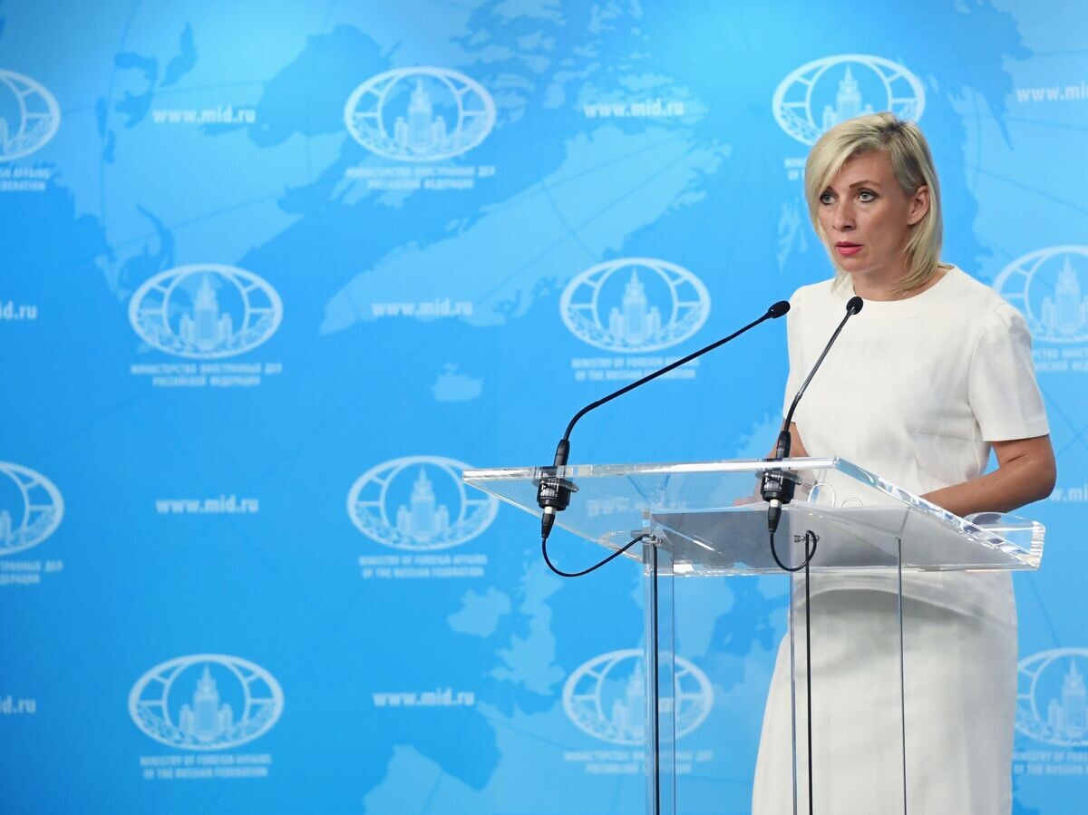    Официальный представитель Министерства иностранных дел России Мария Захарова во время брифинга в Москве. 17 июля 2019 | © РИА Новости / Илья Питалев