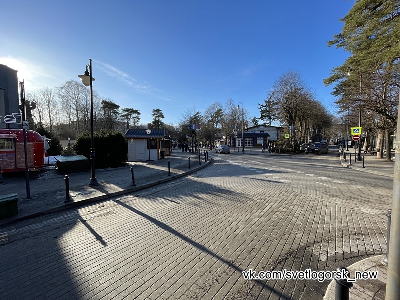 Светлогорск курортный, городские улицы в центре, 05.03.2026