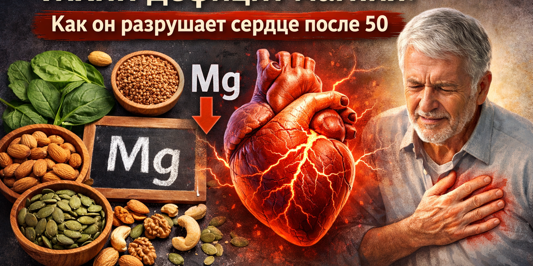Тихий дефицит магния: как он разрушает сердце после 50 лет?