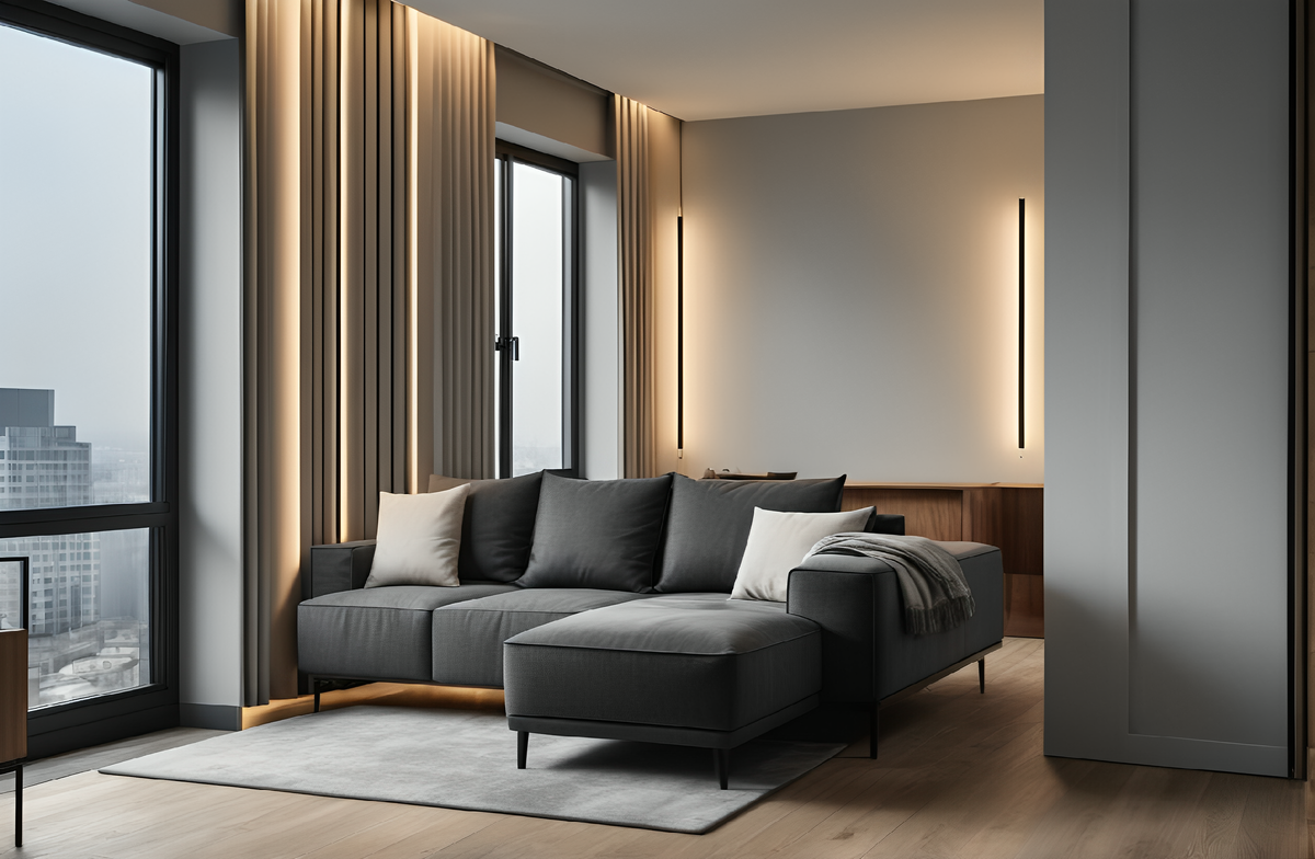 Вариант ремонта в гостиной