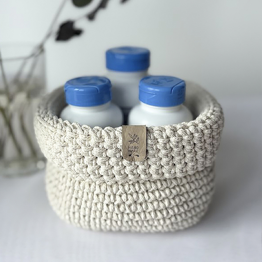 Хлопковая корзина RoLens Cube, ручная работа