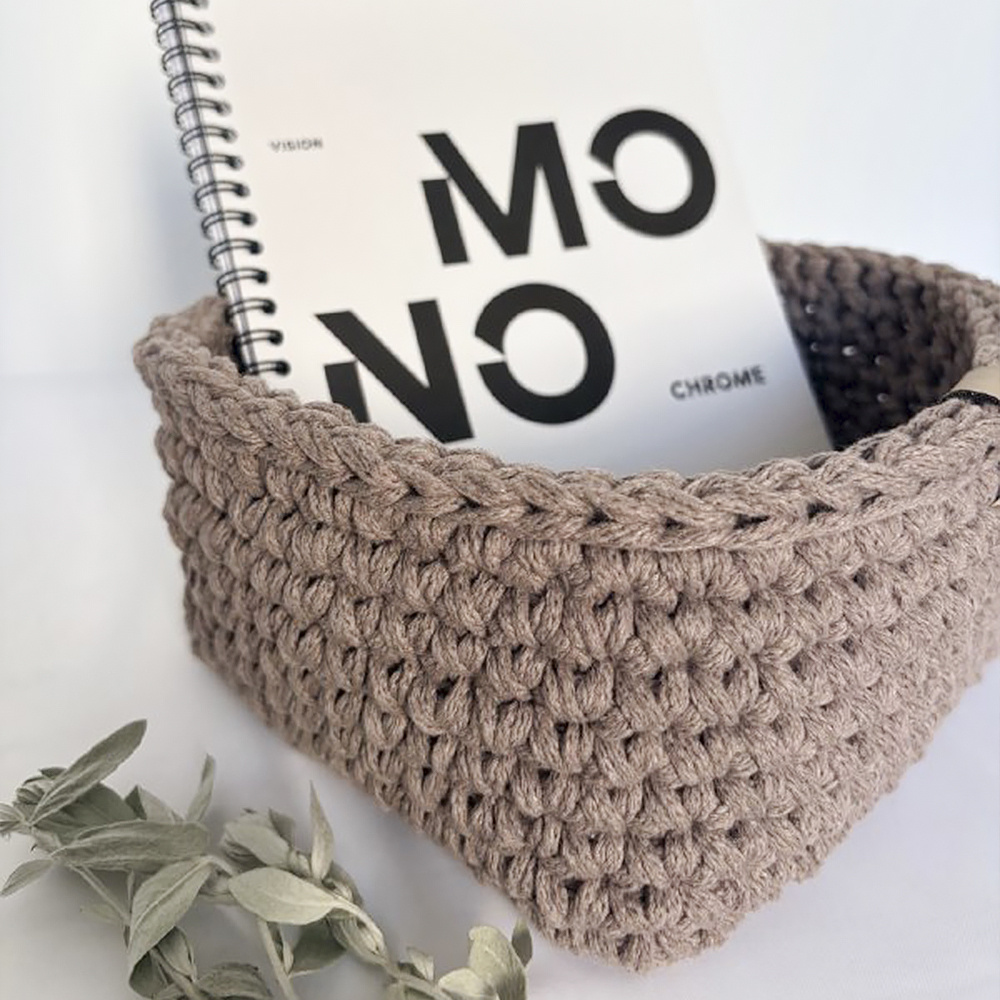 Хлопковая корзина с деревянным донышком Rolens Box