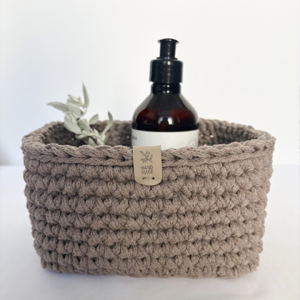 Хлопковая корзина с деревянным донышком Rolens Box