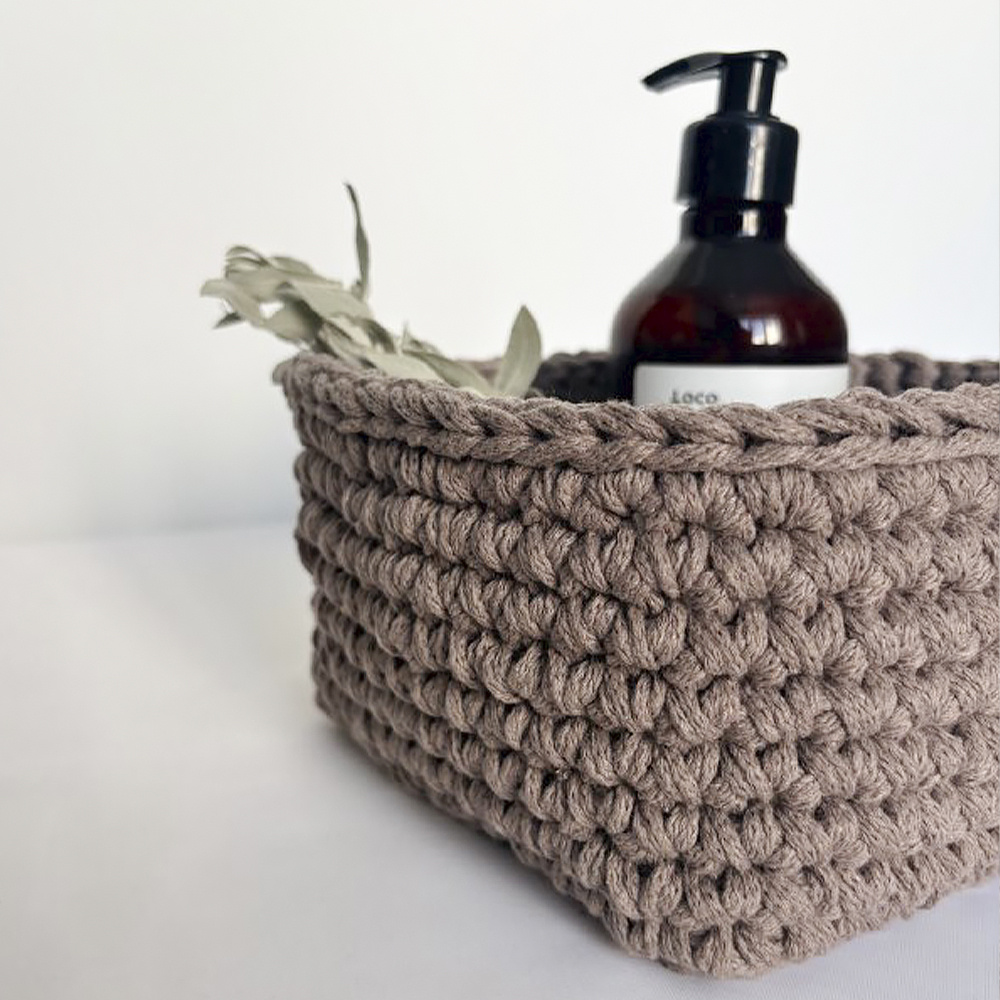 Хлопковая корзина с деревянным донышком Rolens Box