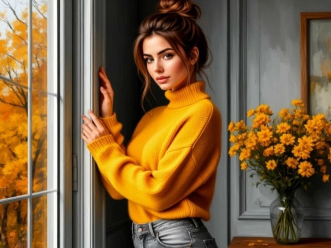 Я держу оконную раму