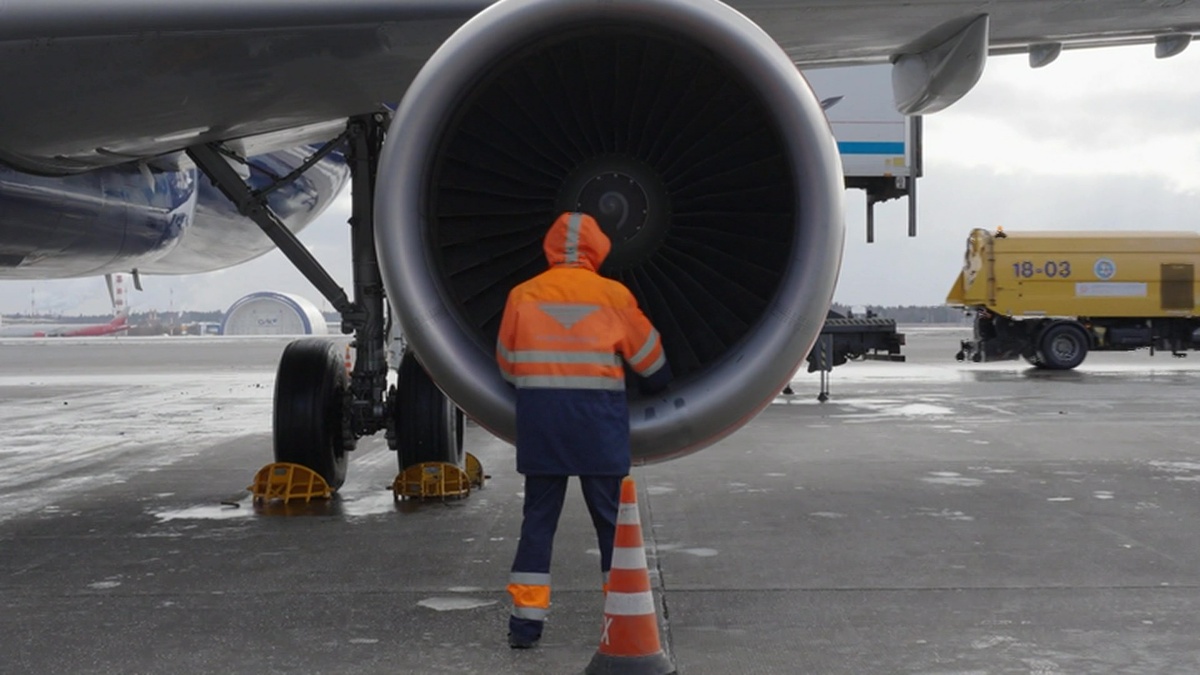    Аэрофлот самолет турбина двигатель 1