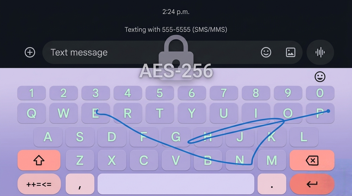 Безопасная замена Gboard с поддержкой свайпов и шифрованием.