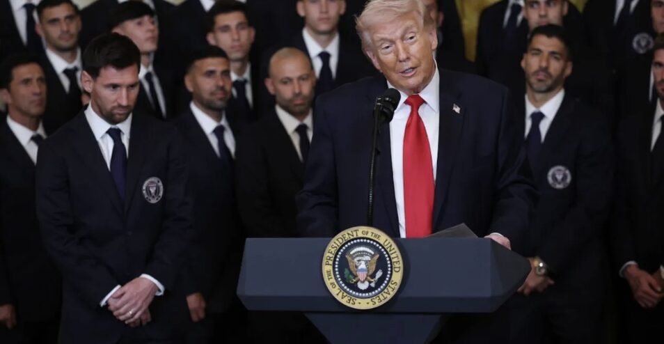    Месси и Трамп, фото снимок экрана