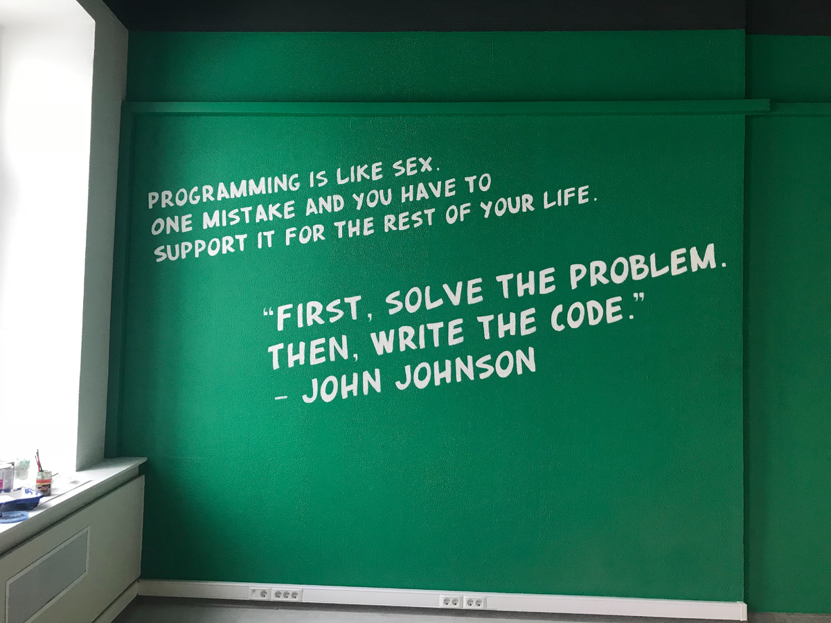 Трафаретная роспись через проектор