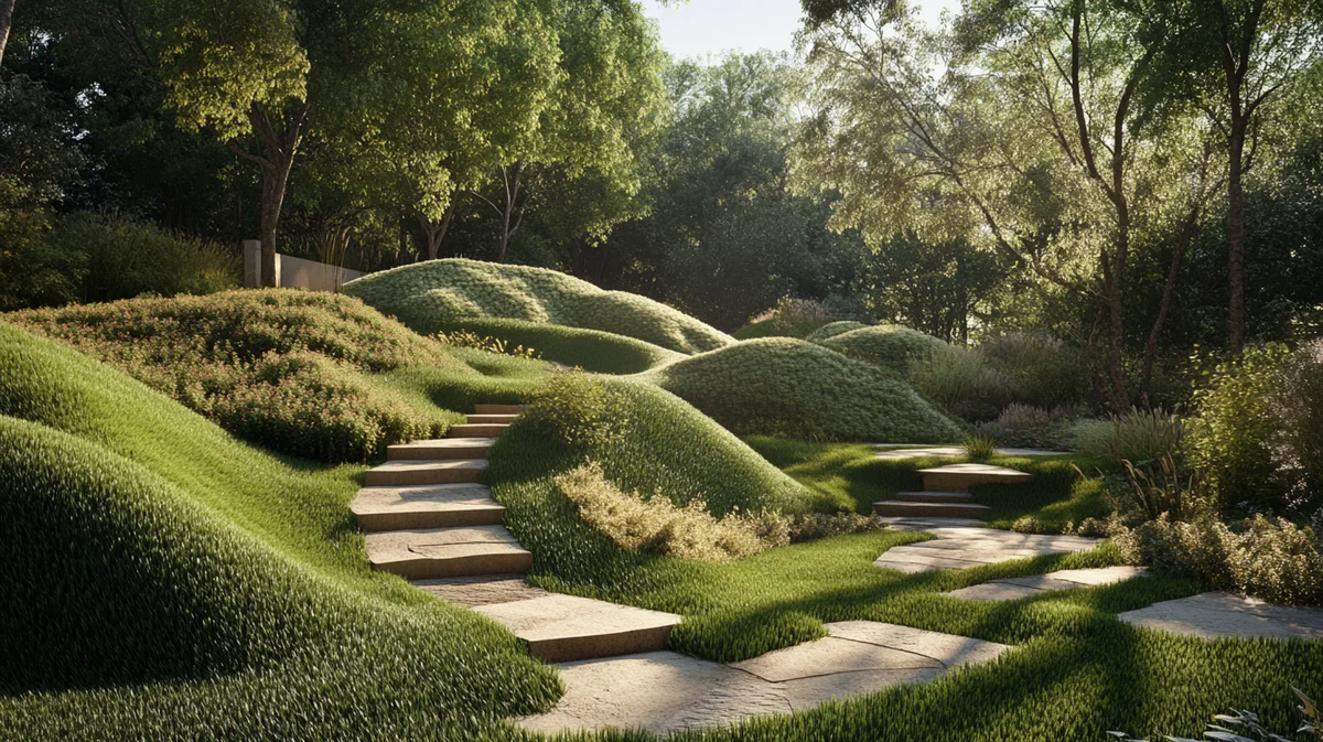 Искусственный холм от GreenSH — ровный участок превратился в объёмный сад с видовыми точками