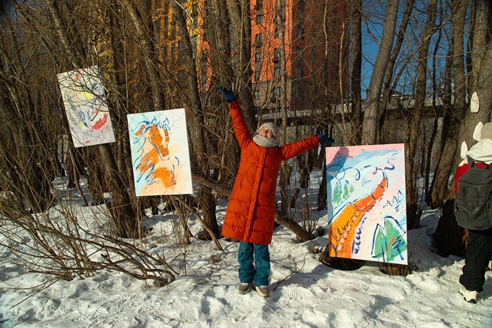    В Новосибирске прошла снежная выставка под открытым небом. Фото: Наталья Головинская