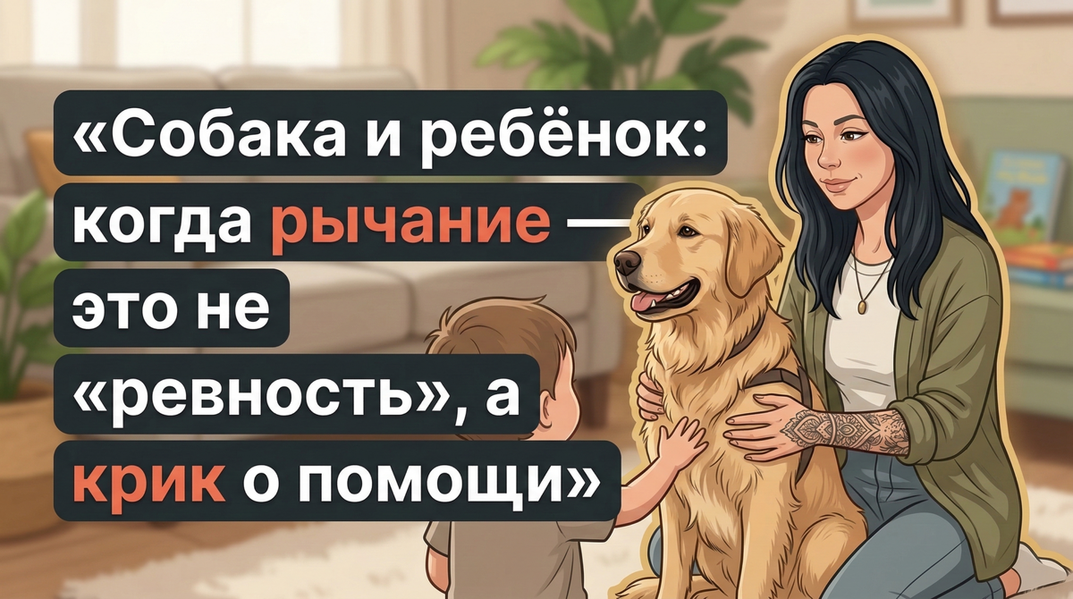    Анна показывает, как безопасно выстраивать контакт ребёнка и собаки. Анна Марковская