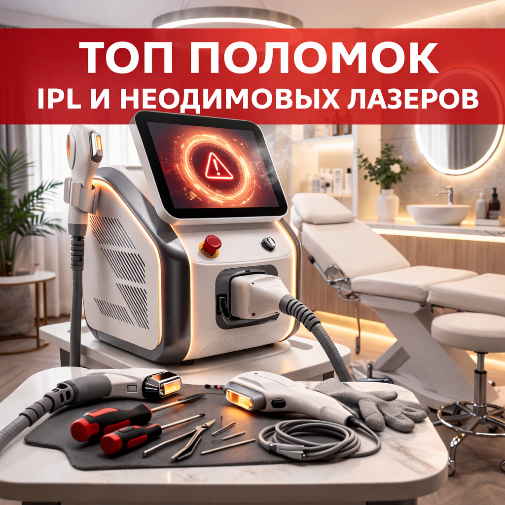 Топ поломок IPL и неодимовых лазеров