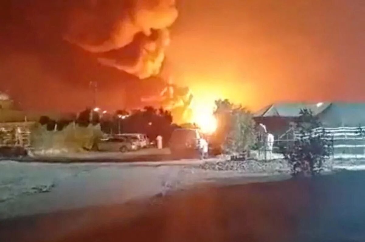    Взрыв авиабазы в Аль-Джахре, Кувейт.