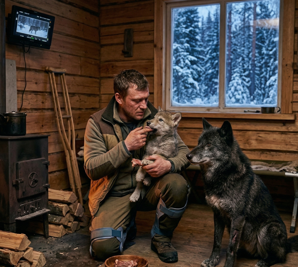 Парень спас беременную волчицу из капкана. Спустя время её стая помогла ему задержать браконьеров