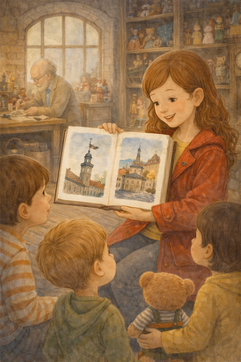 Клара рассказывает детям о путешествиях