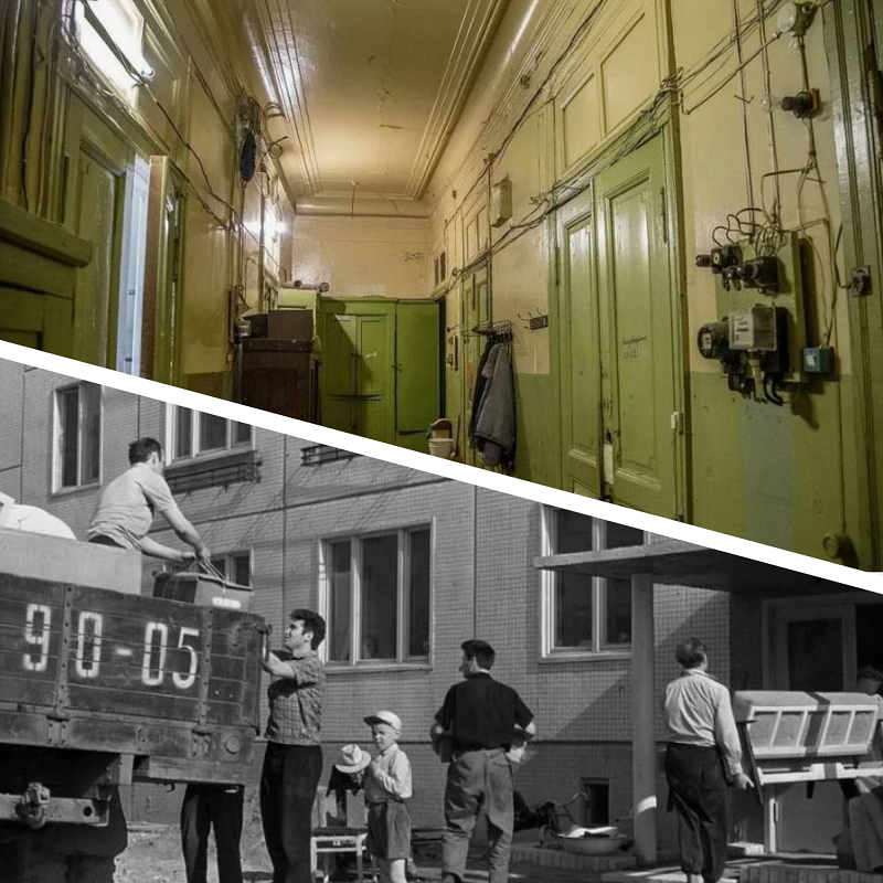 От коммуналок до хрущевок: как за 30 лет изменились лица советских новоселов и их жилье.