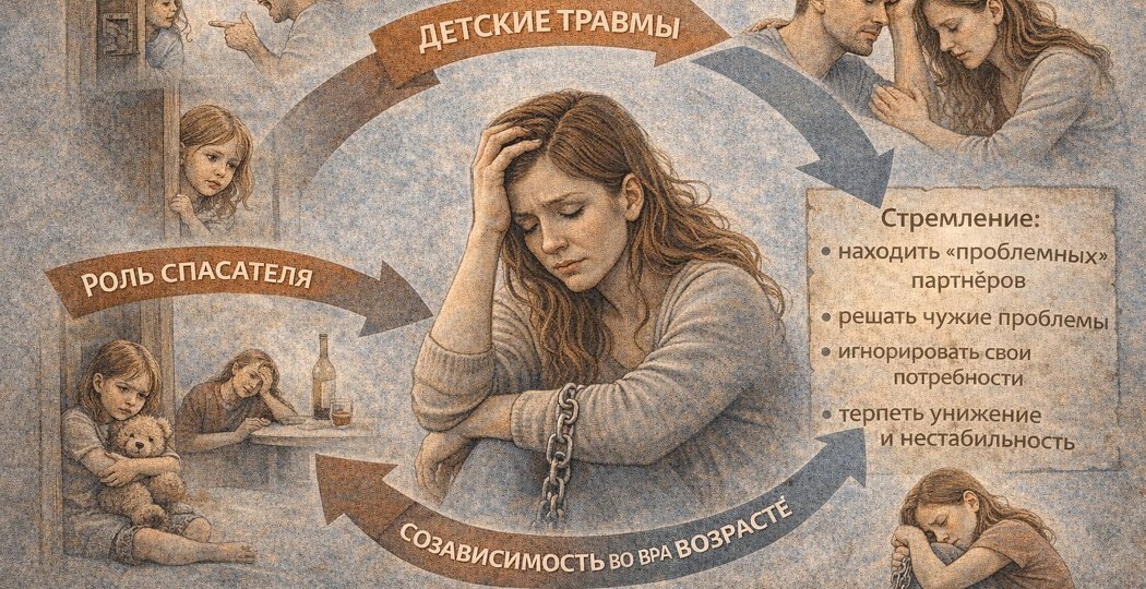 Детские травмы как основа созависимости во взрослом возрасте
