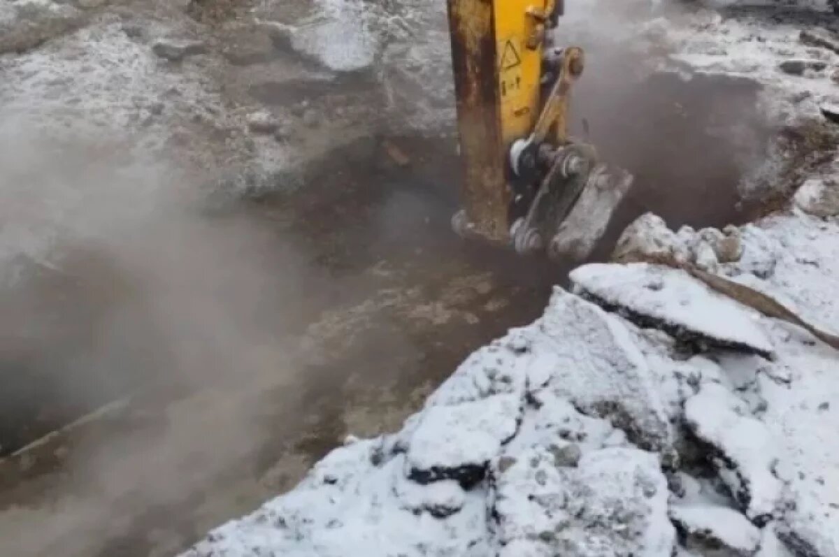    В Карабаше произошёл прорыв новый прорыв трубы на теплосетях