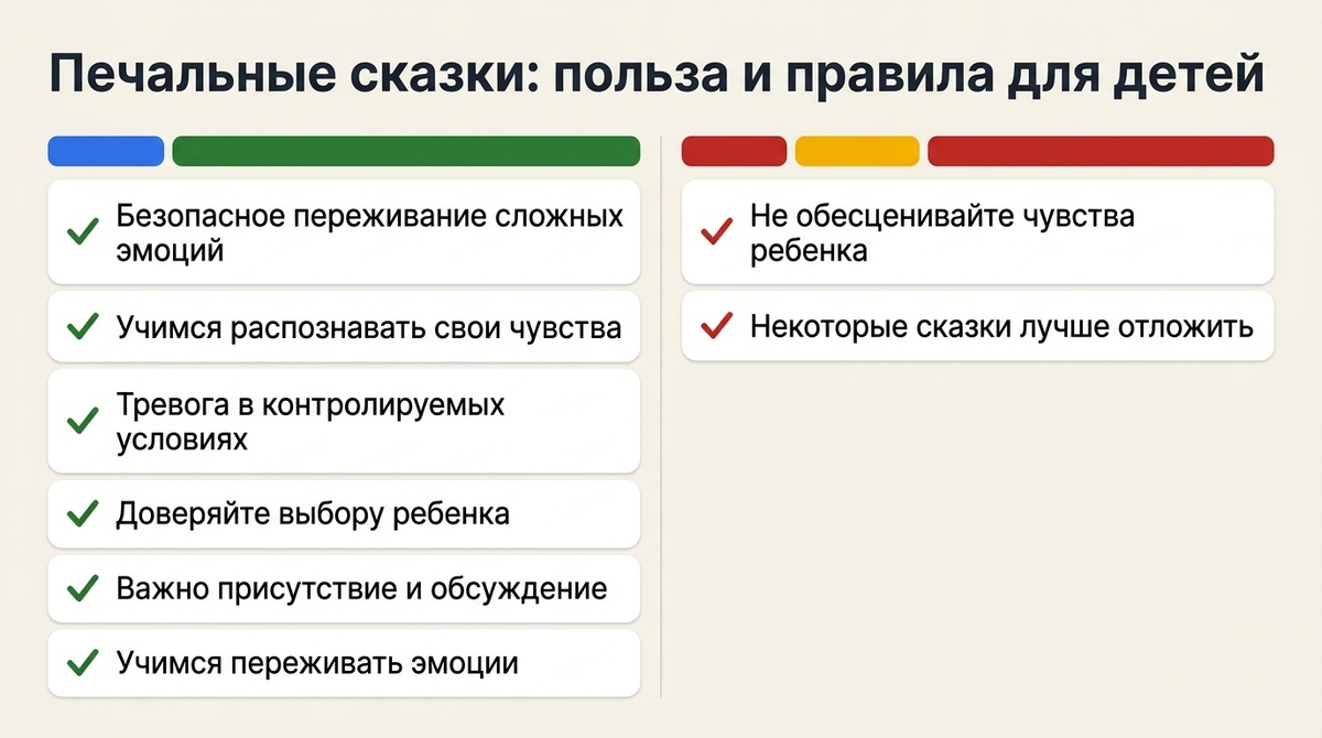 Грустные сказки: польза и правила для детей  📷
