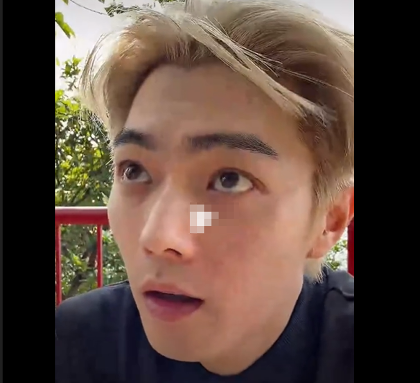 Стоп кадр прямого эфира. Китайский актер Сюй Кай.