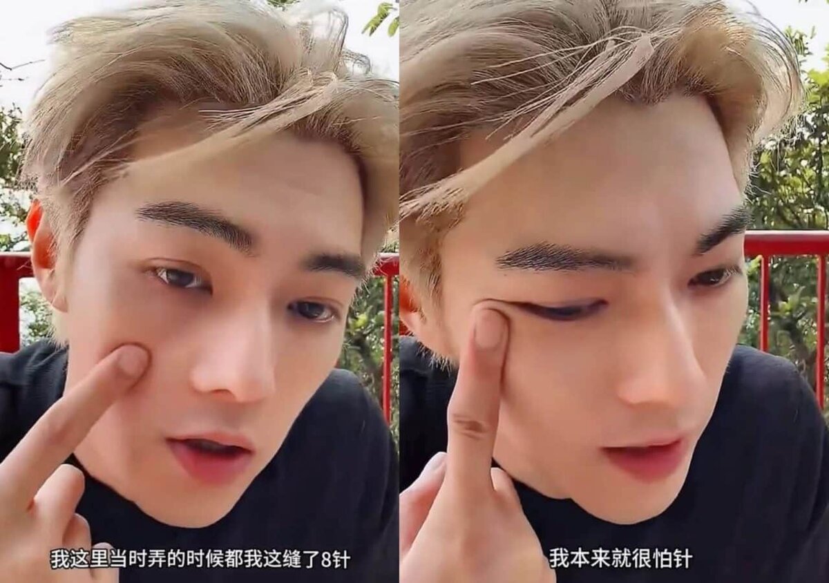    Скриншоты с прямого эфира Сюй Кая, который прошел 5 марта.