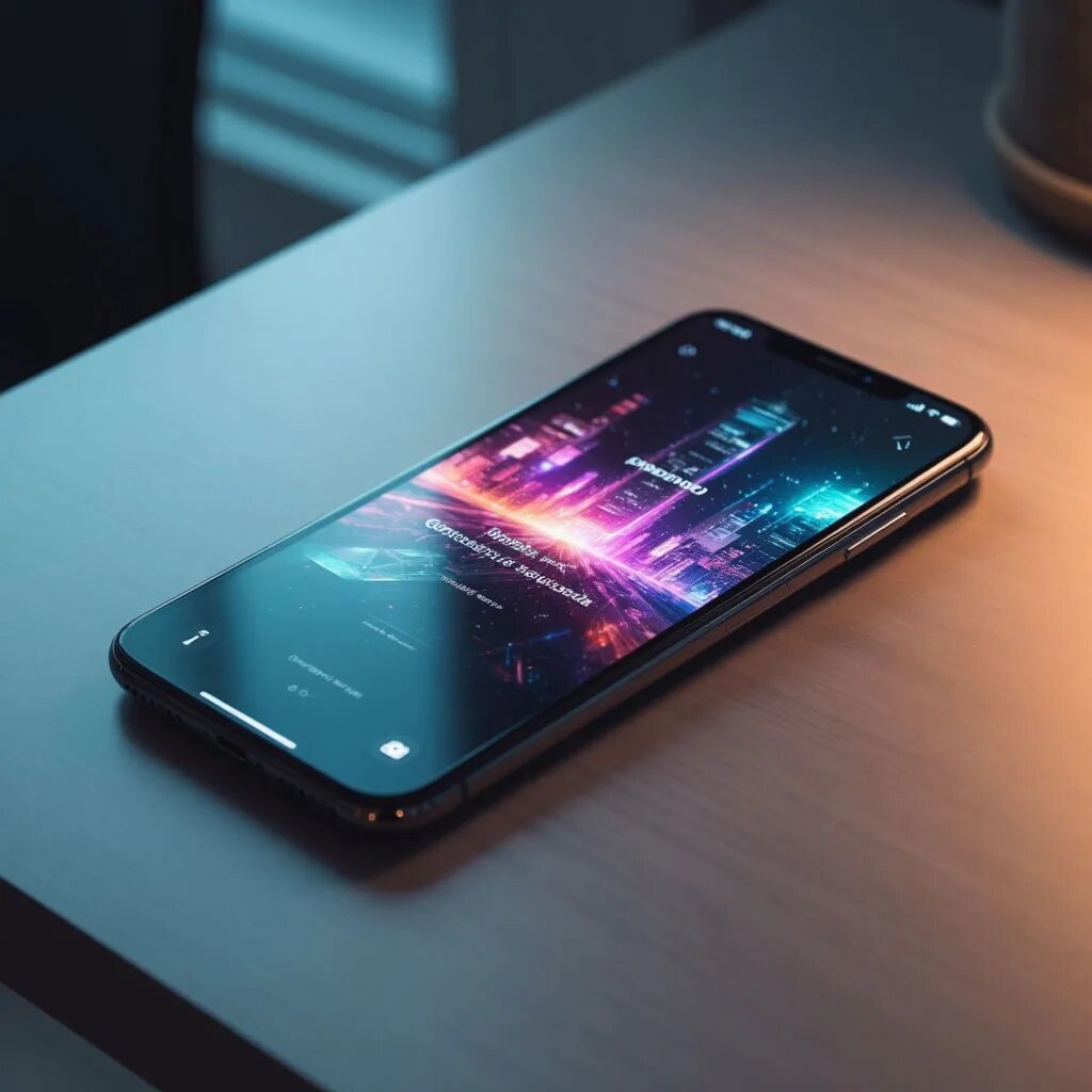 Телефон. Иллюстрация сгенерирована нейросетью