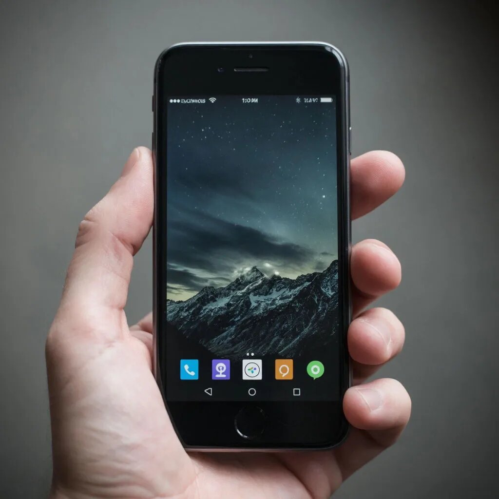 Телефон. Иллюстрация сгенерирована нейросетью