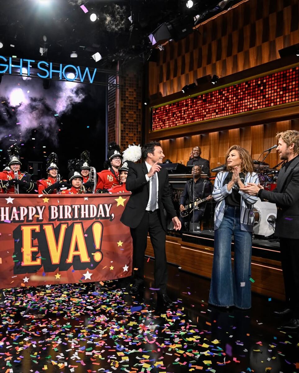 Джимми Фэллон, Ева Мендес и Райан Гослинг