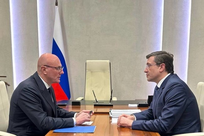 Дмитрий Чернышенко и Глеб Никитин обсудили выполнение нацпроектов в Нижегородской области