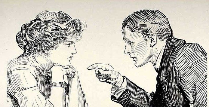 Иллюстрация к рассказу Н. Тэффи "Жизнь и воротник"